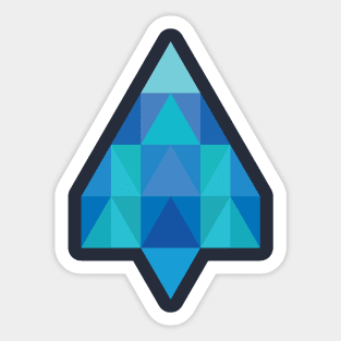 Colorful paper plane Sticker